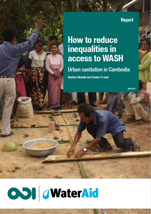 How to reduce inequalities in access to WASH Urban sanitation in